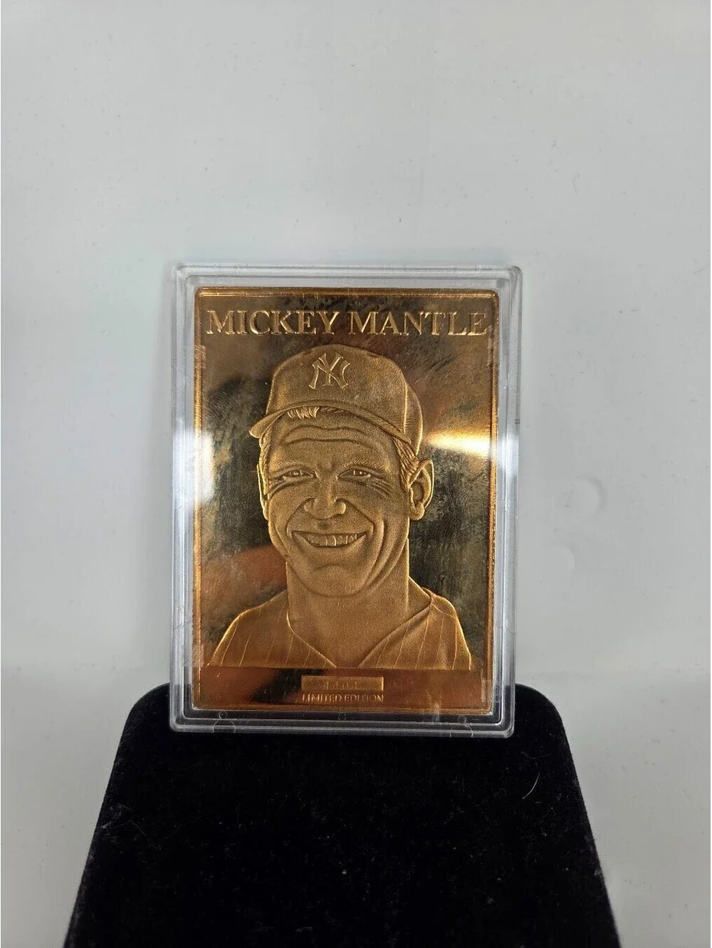 1995 EnviroMint Mickey Mantle Limited Edition Bronze Collector Card Yankees